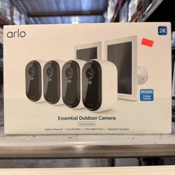 Arlo Essential Outdoor Camera 2nd Gen 4 Cameras And 2 Solar Panels Brand New In Box