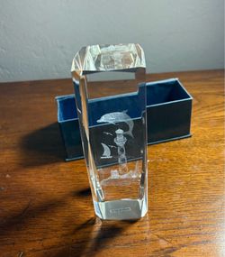 Dolphin Engraved Crystal