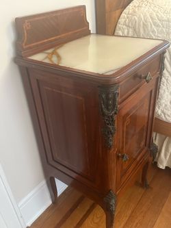 To Onyx marble top side tables