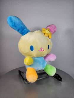 12" Sanrio Usahana Rainbow Bunny Sitting Plush