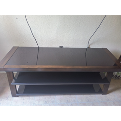TV stand with glass top