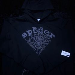 Sp5der Phantom Web Black Hoodie