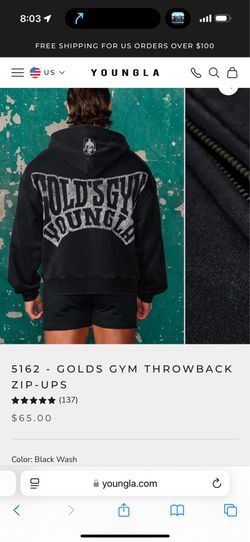YoungLA Golds Gym Zip Up