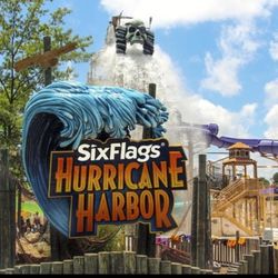 🎟️ 4 Hurricane Harbor Water Park Tickets 