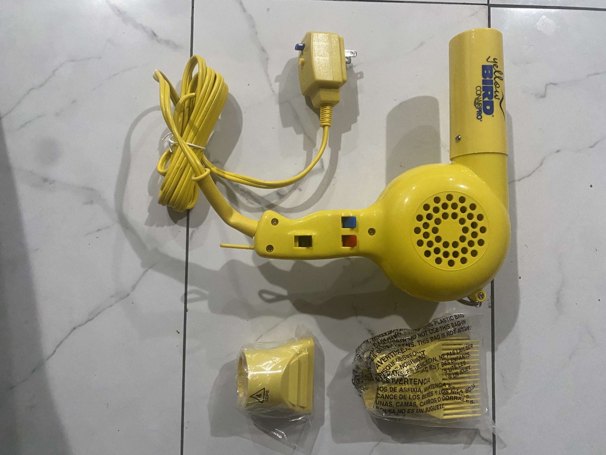 Conair Pro Yellow Bird Hair Dryer (Model: YB075W)