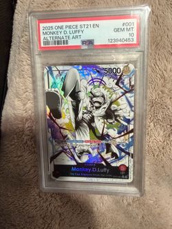 Monkey D. Luffy PSA 10 English One Piece ST21-001 Gear 5 2025 Alternate Art