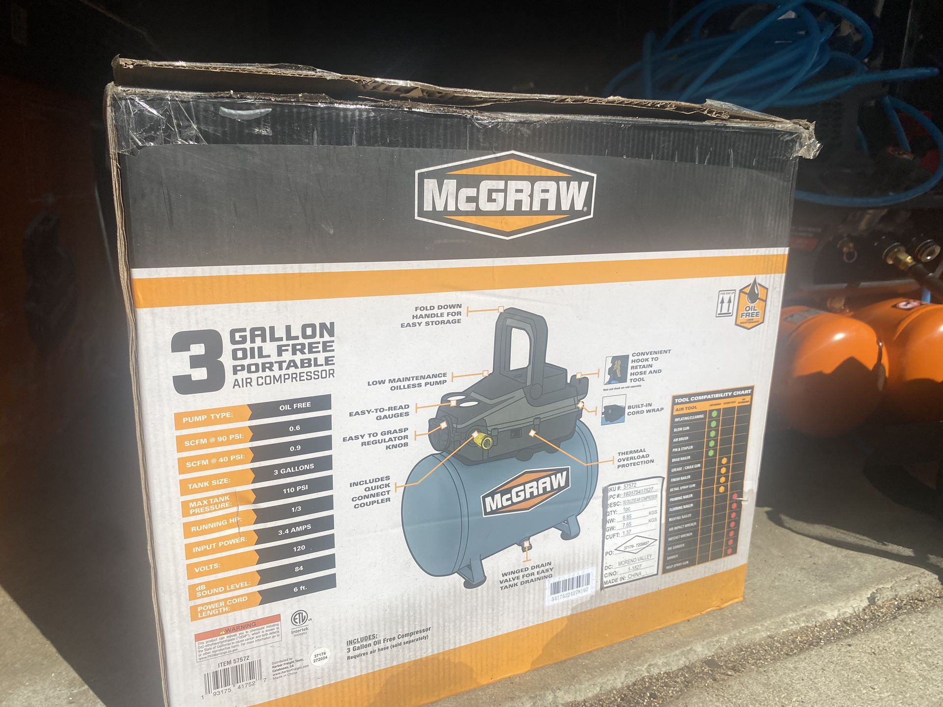 3 Gallon Mcgraw Air Compressor