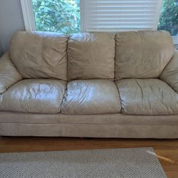 Faux Leather Sofa