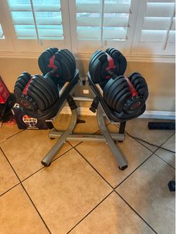 Bowflex adjustable weights 5-52.5lbs plus stand