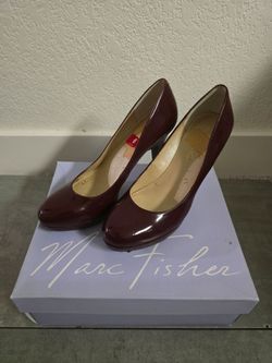 Marc Fisher Burgundy Patent Leather Pumps 6