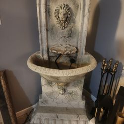 Real Stone Lion Water Fountain 