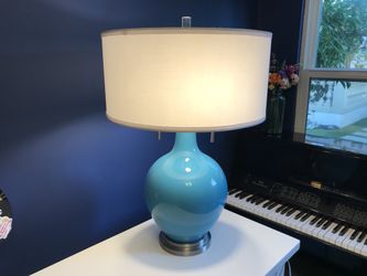 Lamps Plus Large Blue Table Lamp  Like New 