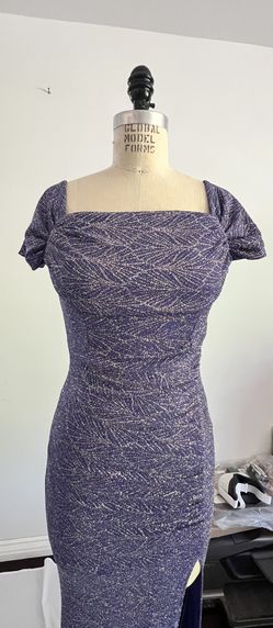 Glitter Nylon spandex Knit Dress - Lavender