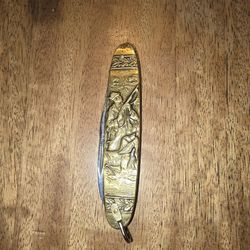 VINTAGE ARNEX SOLINGEN GERMANY HUNTING BIRD DOG RAILROAD POCKET WATCH FOB KNIFE