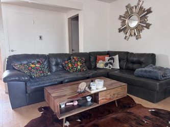 Jennifer Gray Faux Leather Sectional Sofa