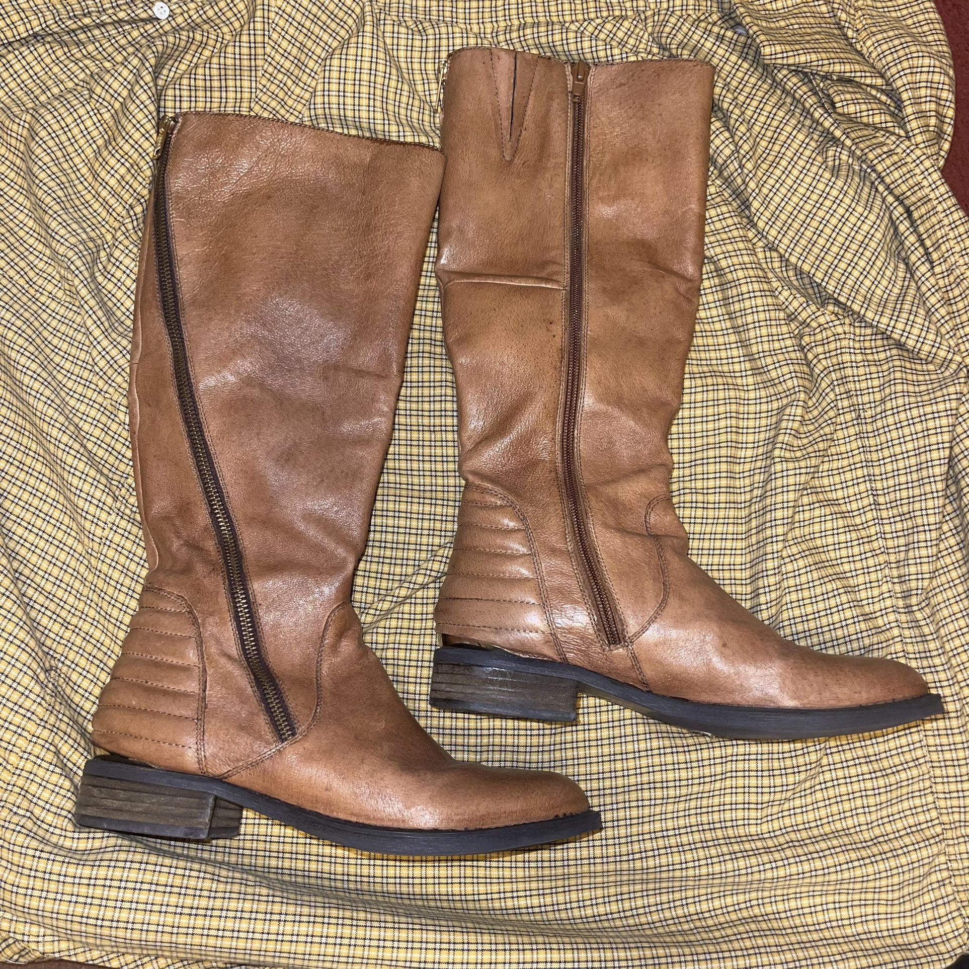 Caramel Leather Boots
