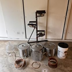 Homebrewing Equipment 3 Vessel Propane Powered