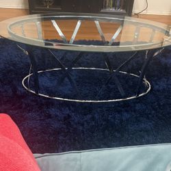 Glass ans Chrome Coffee Table