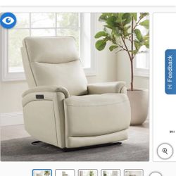 NEW Sanders Leather Power Recliner with Power Headrest COSTCO