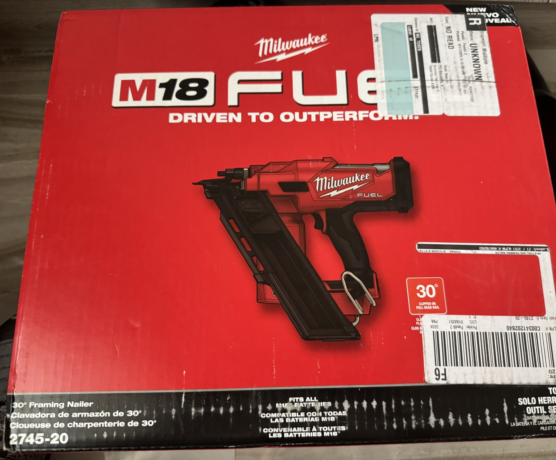 Milwaukee Framing Gun 30*