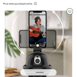 Smart Tracking Camera Phone Holder 360 Rotating Follow Gimbal,Black