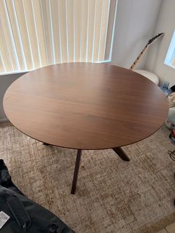 Walnut Round Dining Table