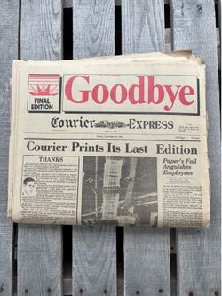 Courier Express Newspaper Final Edition