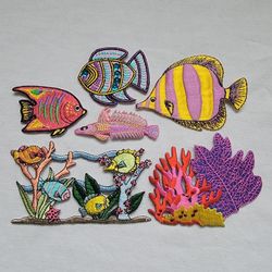 Fishing Patch Iron On Set 12pc Sewing Applique 