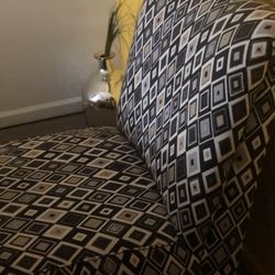 Stylish Chair With Green Ottoman