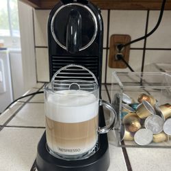 Nespresso CitiZ Limousine black machine + Capsule dispenser and pods! Original $319 + $30