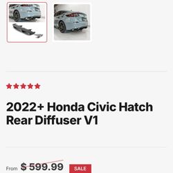 Rear Diffuser Honda Civic 2022+