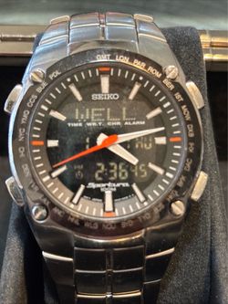 Seiko Sportura H023-00C0 World-Timer Watch 41 Mm, Digi-Ani