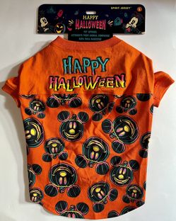 Disney Happy Halloween Mickey Pumpkin Dog Spirit Jersey (Size L)