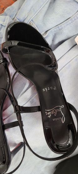 Christian Louboutin Black Patent Leather Sandals
