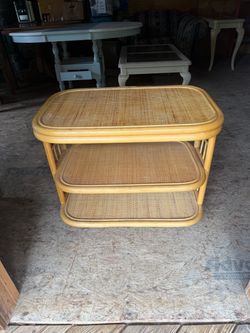 Bamboo Wicker Cart