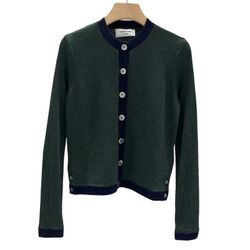 Thom Broame Green Wool Knitted Cardigan