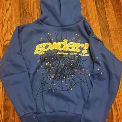 Marine Blue Spider Hoddie