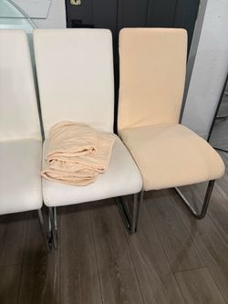 White Dining Chairs (4)