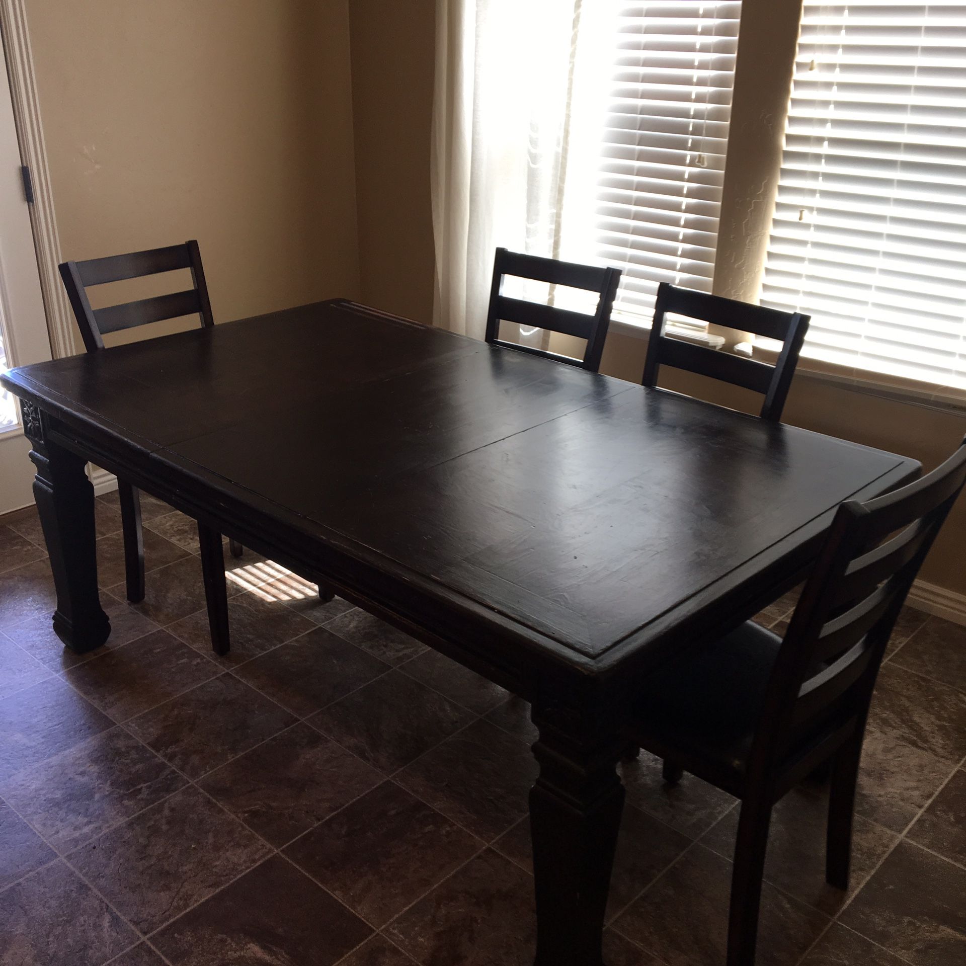 Black rustic kitchen table