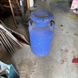 Large Blue Milk Container