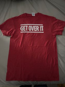 Red "Get Over It" Graphic T-Shirt