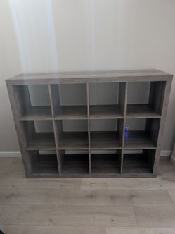 12-Cube Organizer Shelf - Weathered Gray