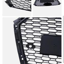 New For 2017-18 Audi A4/S4 B9 RS4 Style Honeycomb Mesh Hex Grille Black
