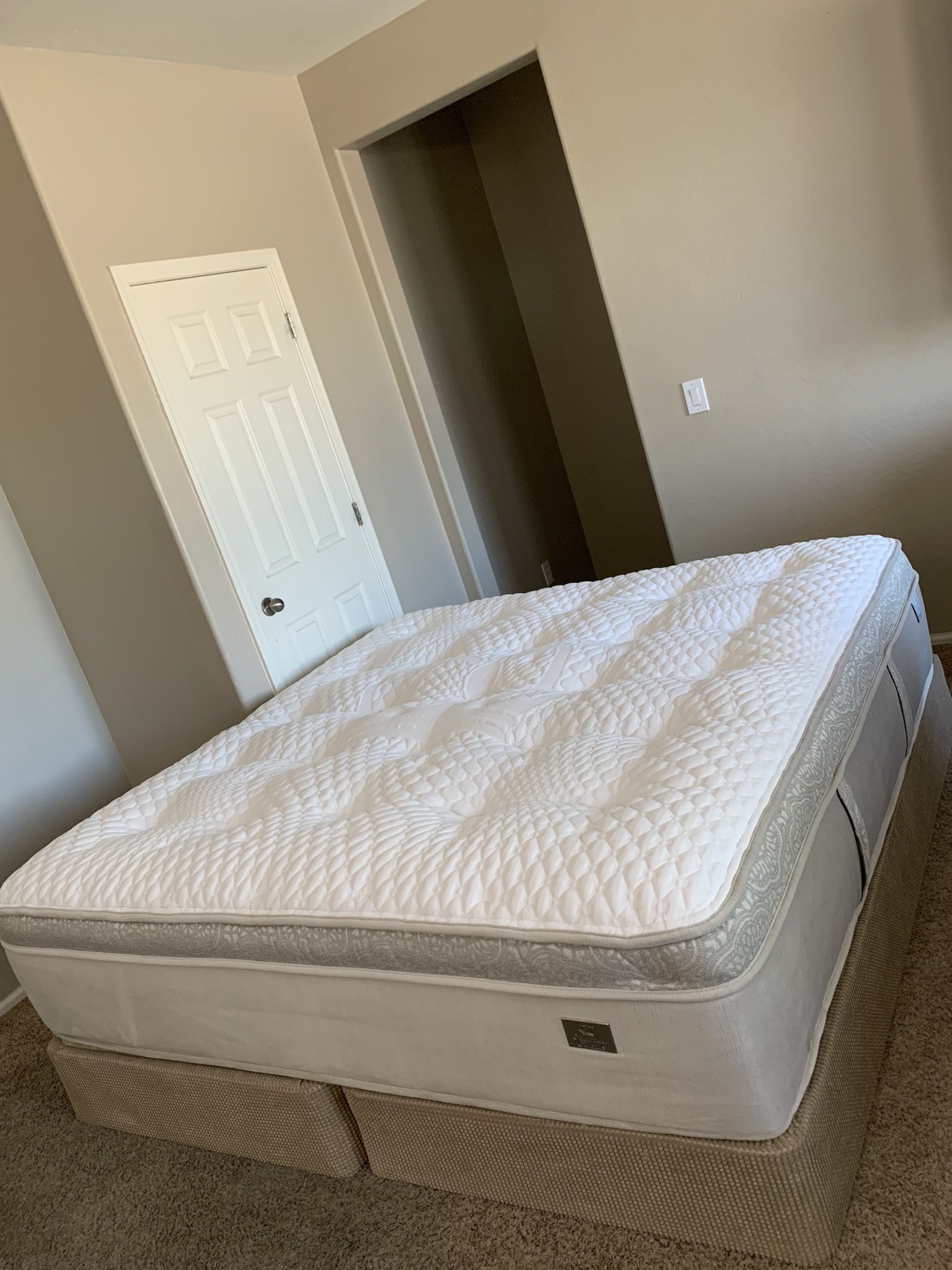 KING CHATTAM AND WELLS MATTRESS AND FREE BOX SPRINGS