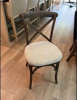 (8) Restoration Hardware Madeleine Chairs with removable cushions in (Oatmeal color)