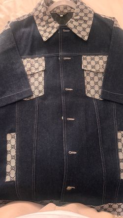 GUCCI DENIM OUTFIT PANTS AND TOP pants size 36 top size XL