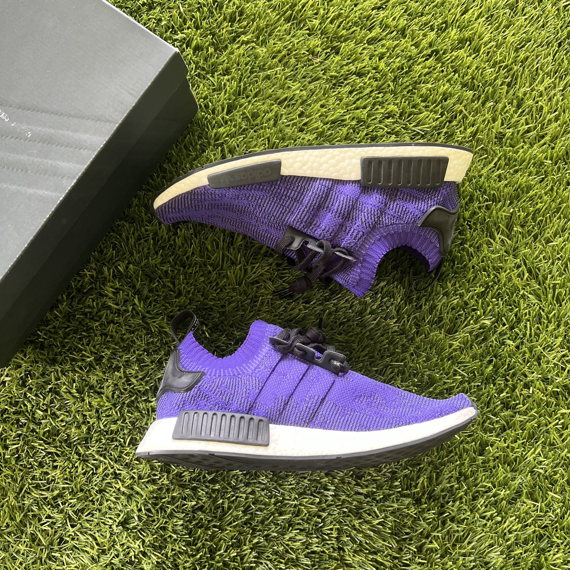 adidas gazelle silver green womens Adidas Mens HU NMD Shoes 'Aqua' – Extra Butter main image 1