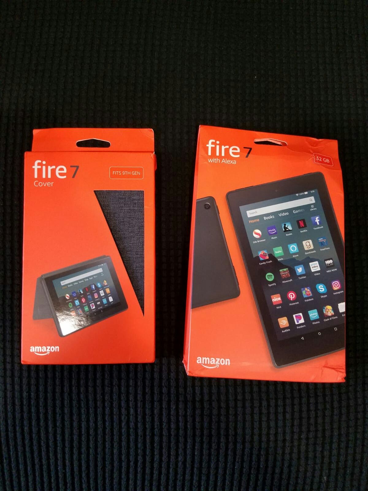 New!!! Amazon Fire 7 Tablet 32GB (9th Gen) PLUS Amazon Fire 7 Cover