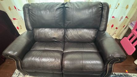 Leather Reclining Sofa and Love seat for sale
