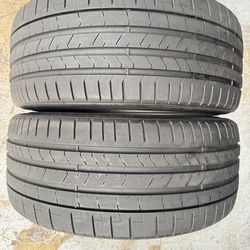 Two Tires 245/35/20 Pirelli P Zero PZ4  with 75% Left Excellent Pair